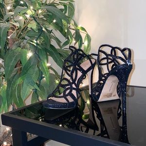 Sparkly Black Heels